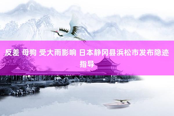 反差 母狗 受大雨影响 日本静冈县浜松市发布隐迹指导