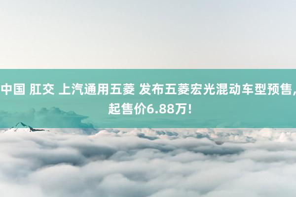中国 肛交 上汽通用五菱 发布五菱宏光混动车型预售, 起售价6.88万!