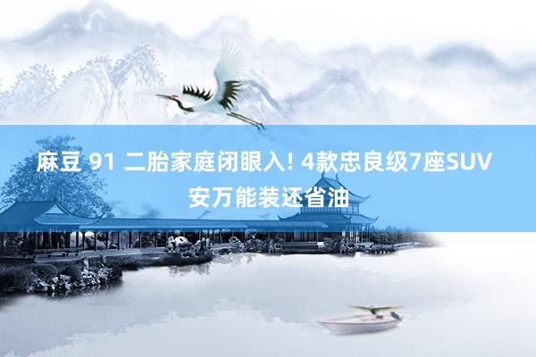 麻豆 91 二胎家庭闭眼入! 4款忠良级7座SUV 安万能装还省油