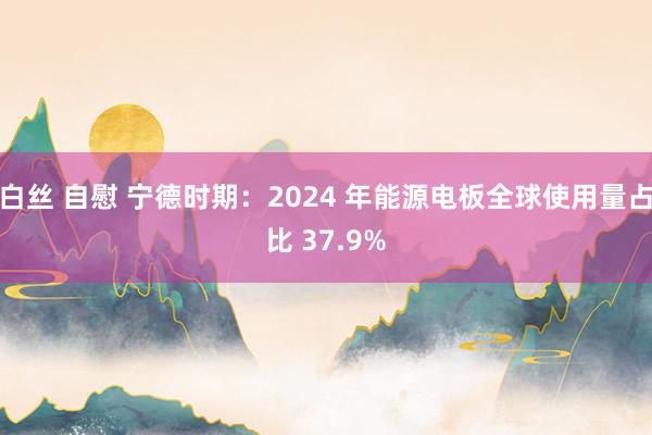 白丝 自慰 宁德时期：2024 年能源电板全球使用量占比 37.9%